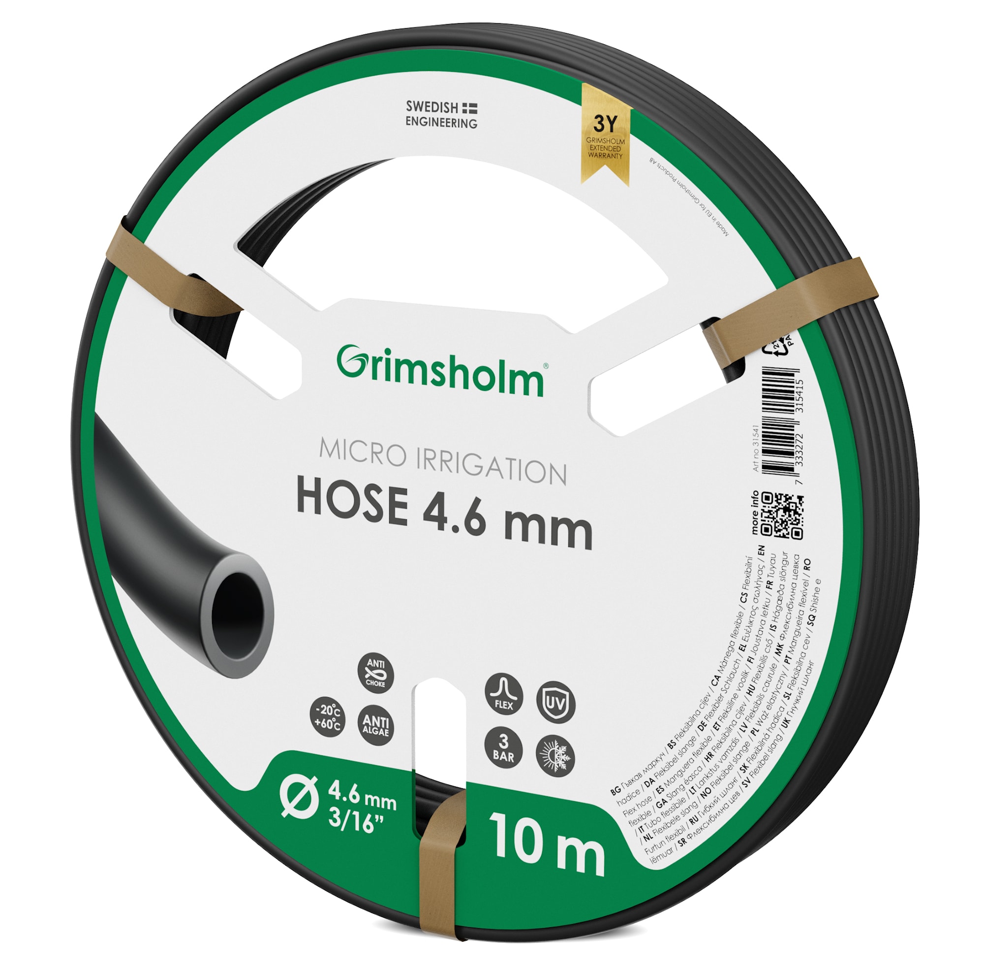 Grimsholm Mikrobevattnings-slang 4,6 mm