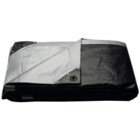 ETC Presenning 3x5m 180g Sølv/Black Rock