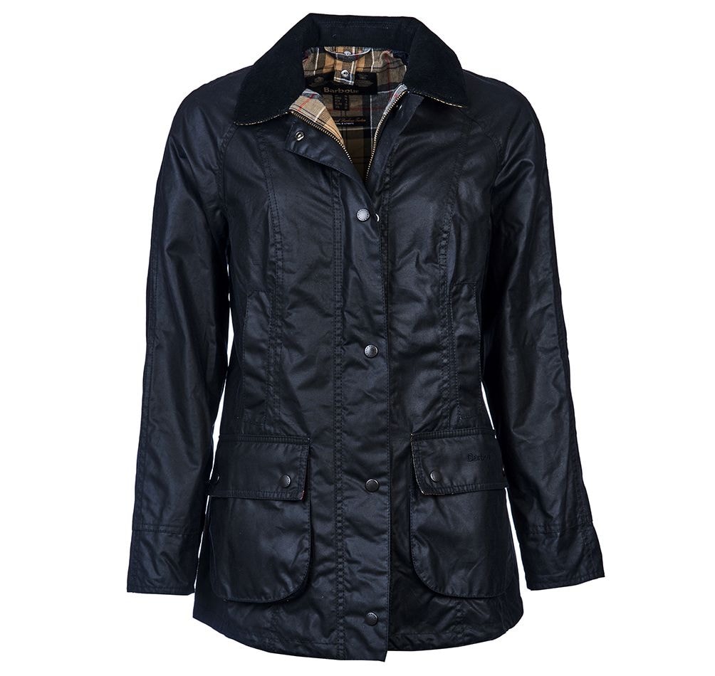 Barbour Beadnell Navy Öljykangastakki Naiset 46 -