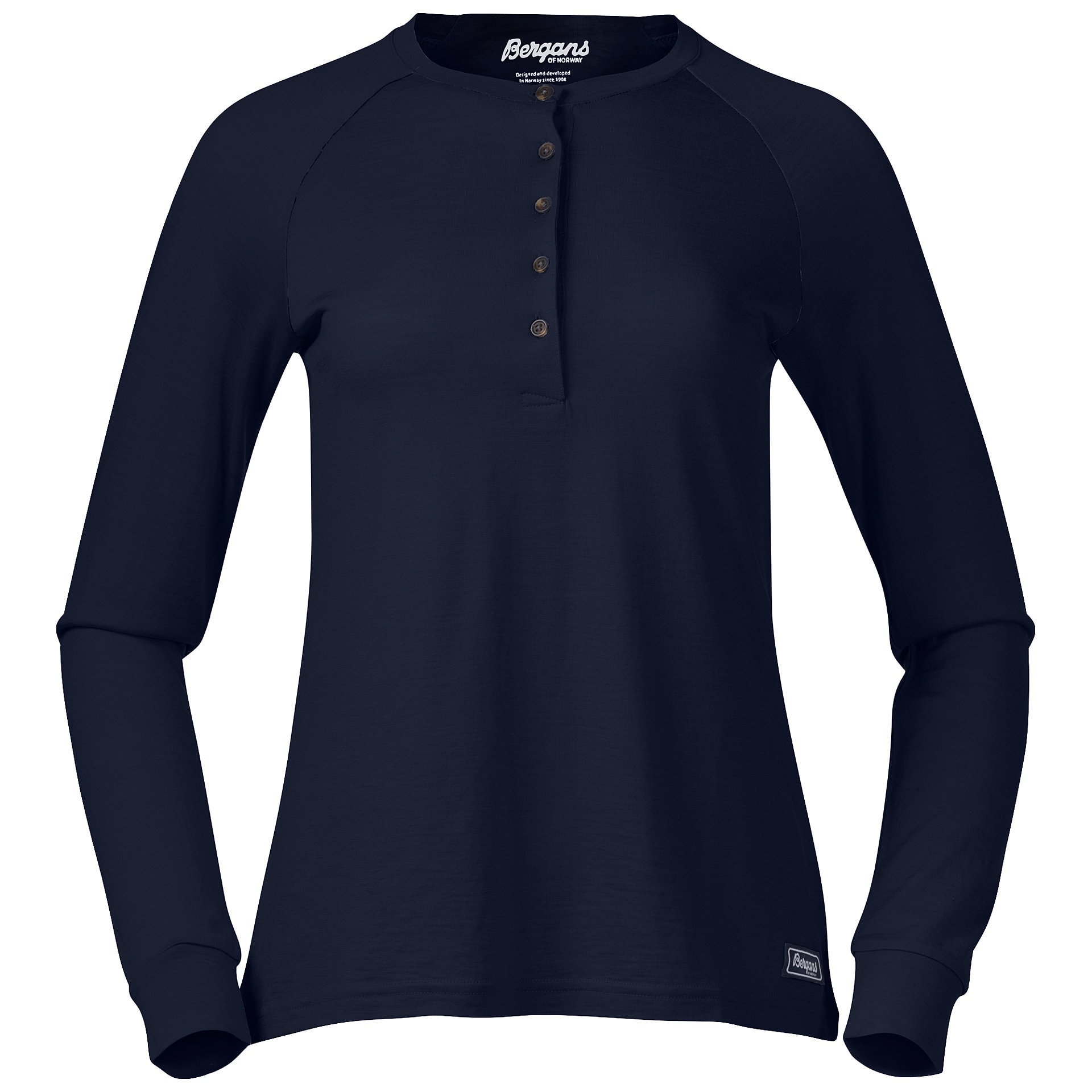 Bergans Lysebu Wool Henley Dam Marinblå M -