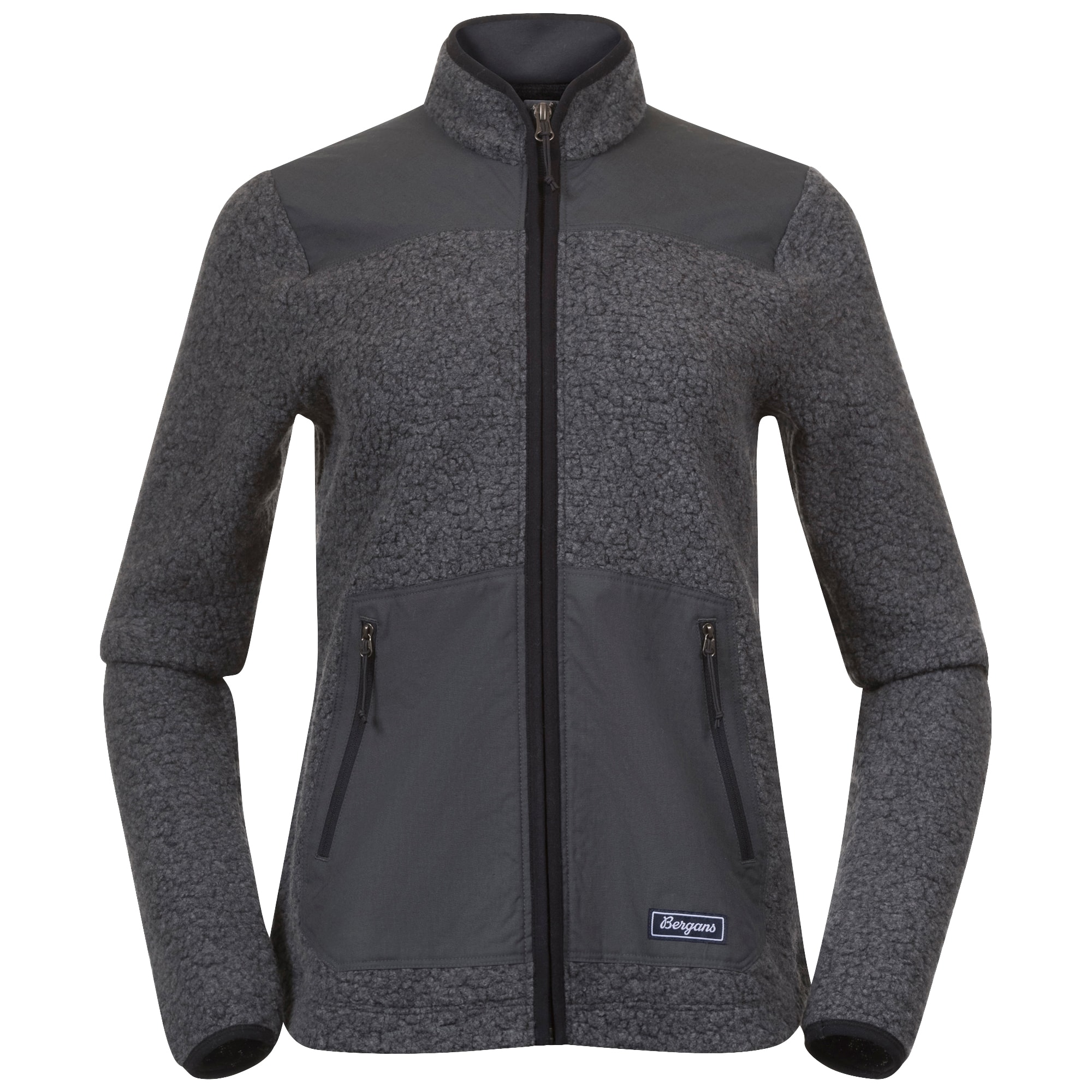 Bergans Nordmarka ReWool Pile Midlayer Jacket Women Solid Dark Grey/Dark Shadow Grey