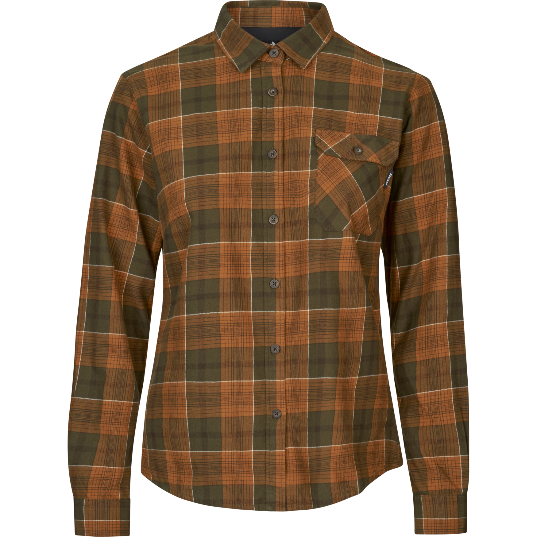 Seeland Skye Flanellskjorta Dam Grizzly Brown/Terracotta Check,L