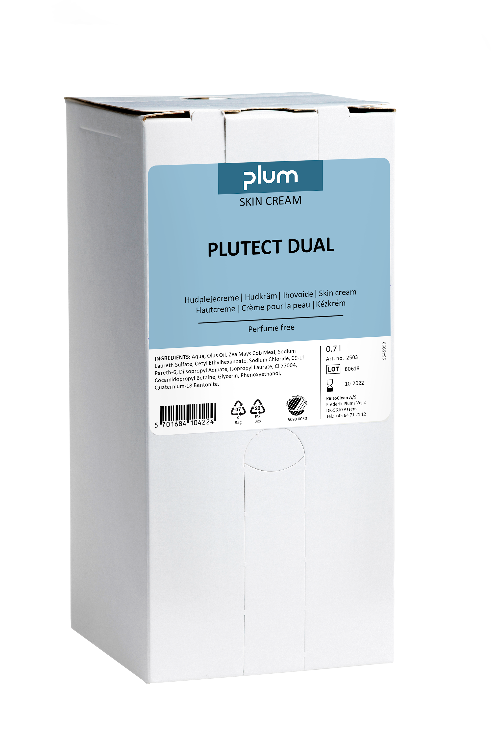 Plum Hudvårdskräm Plum Plutect Dual 700ml Bag in box