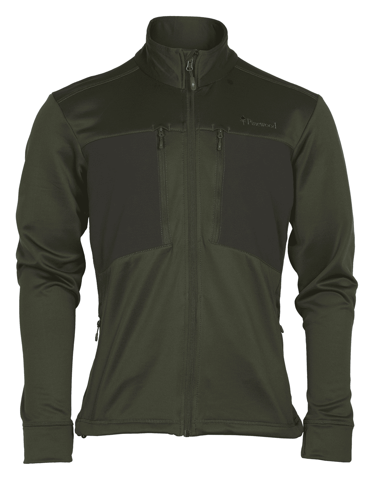 Pinewood Abisko Power Fleecejacka Herr Moss Green