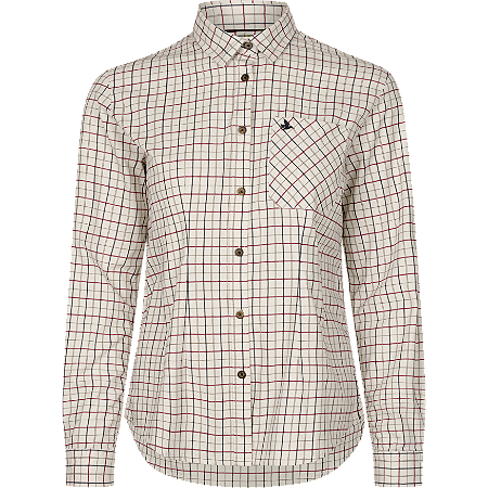Kerry Shooting Shirt Cabernet/Blue Check XL -