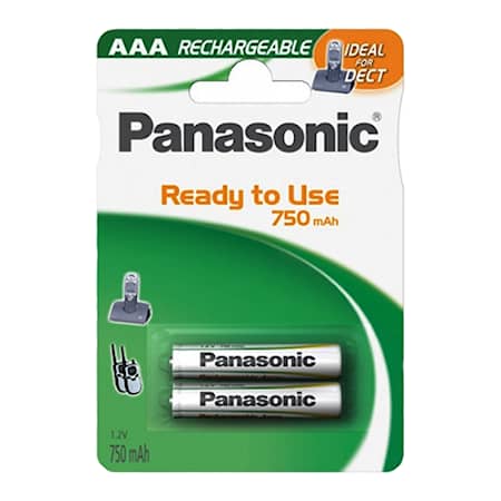 Panasonic Genopladeligt Batteri AAA 750 mAh