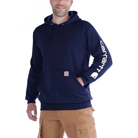 Carhartt Sleeve logo Hoodie Herr New Navy