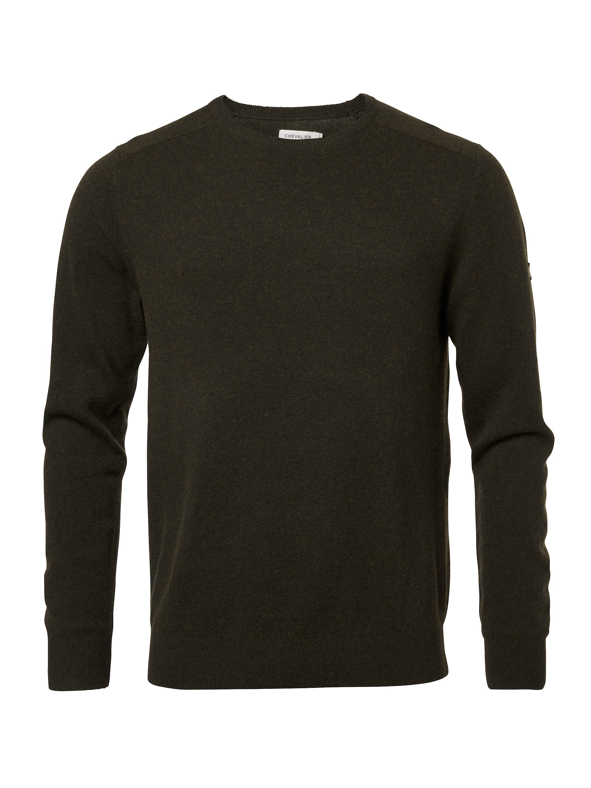 Chevalier Milford O-Neck Wool Pullover Men Dark Green