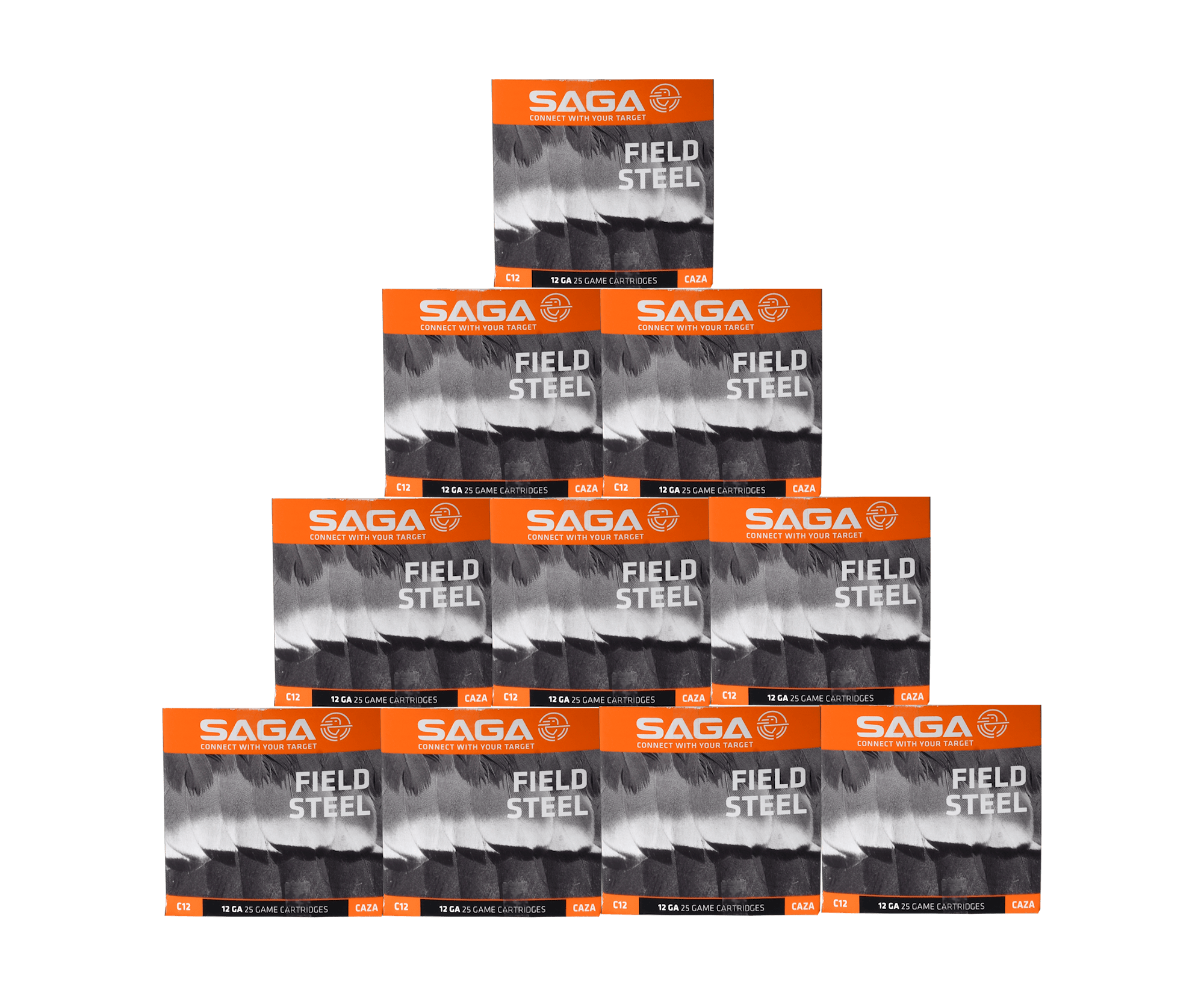 Saga Field Steel kaliber 12 34 g US3 – stålhagel - 250 patroner