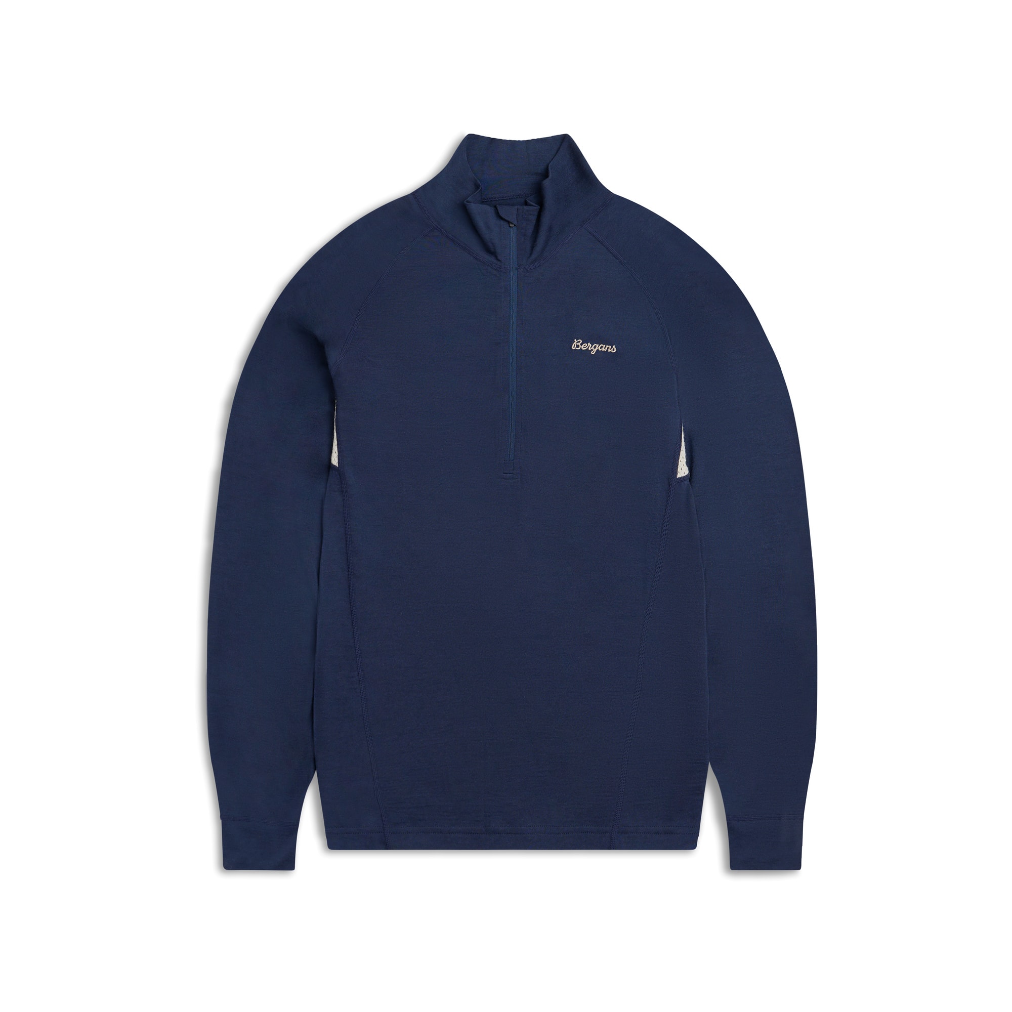 Bergans Inner:Pure Merino Half-Zip Aluspaita Miehet Navy Blue/Bone White