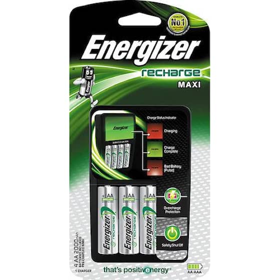 Energizer Batteriladdare Maxi inkl 4st 2000mAh AA
