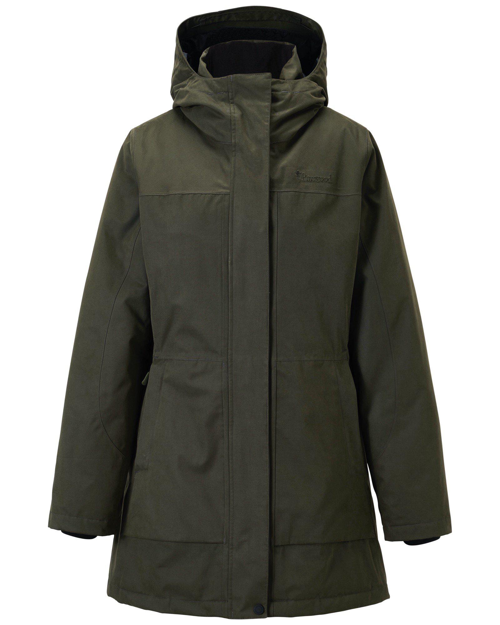 Pinewood Vadderad Vinterparkas Dam Dark Green