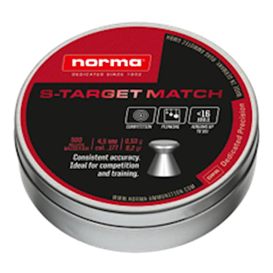 Norma S-Target Match 5.5 mm 250 kpl Ilmakiväärin Luoti