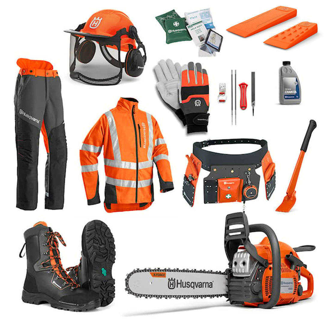 Husqvarna 445e II Triobrake Plus-pakke Motorsav kørekort