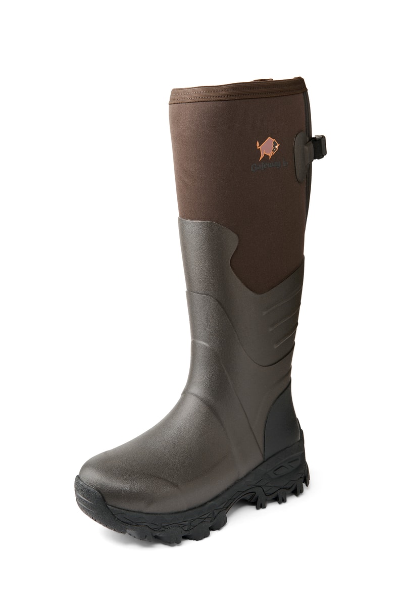 Gateway1 Woodwalker Wide Lady 17" 4mm Gummistøvler Dame Dark Brown