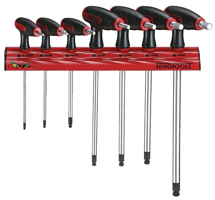 Teng Tools Insexnyckel i sats WRHEX07AF Tum 3/32-5/16 7 delar