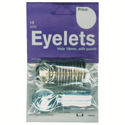 Öljett 18mm med stans 15-pack
