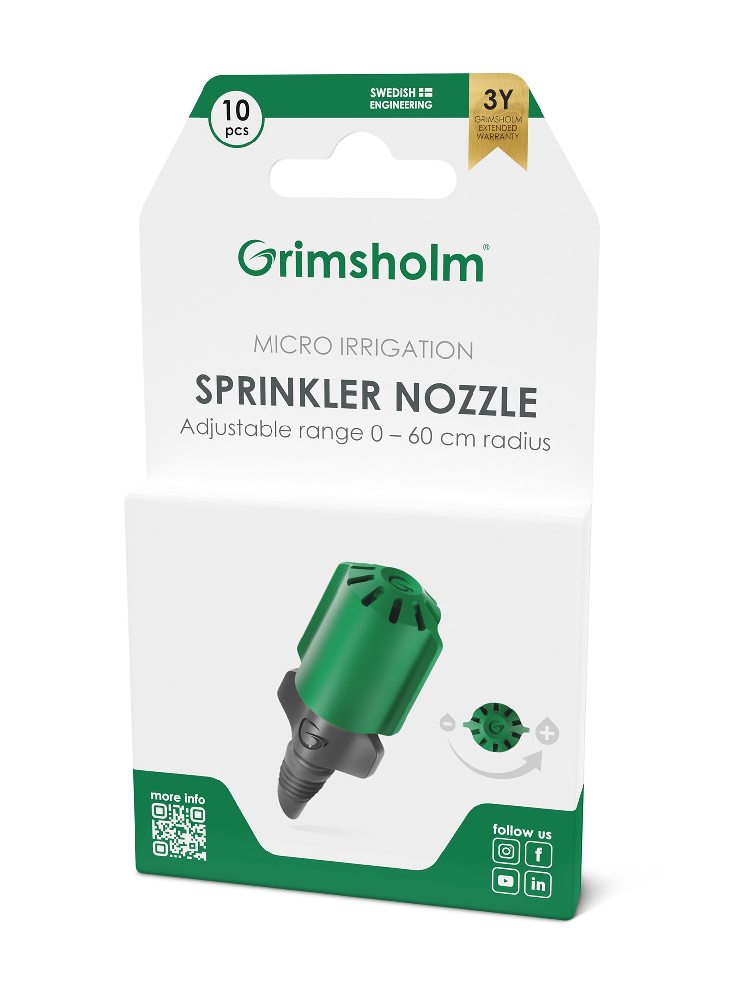 Grimsholm Sprinkler-munstycke 360°