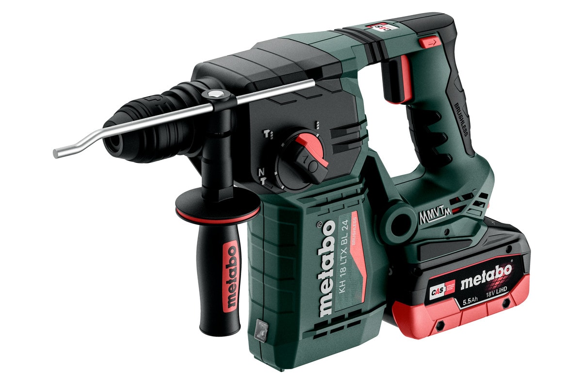 Metabo Borrhammare KH 18 LTX BL 24 med 2x5,5Ah batterier & laddare