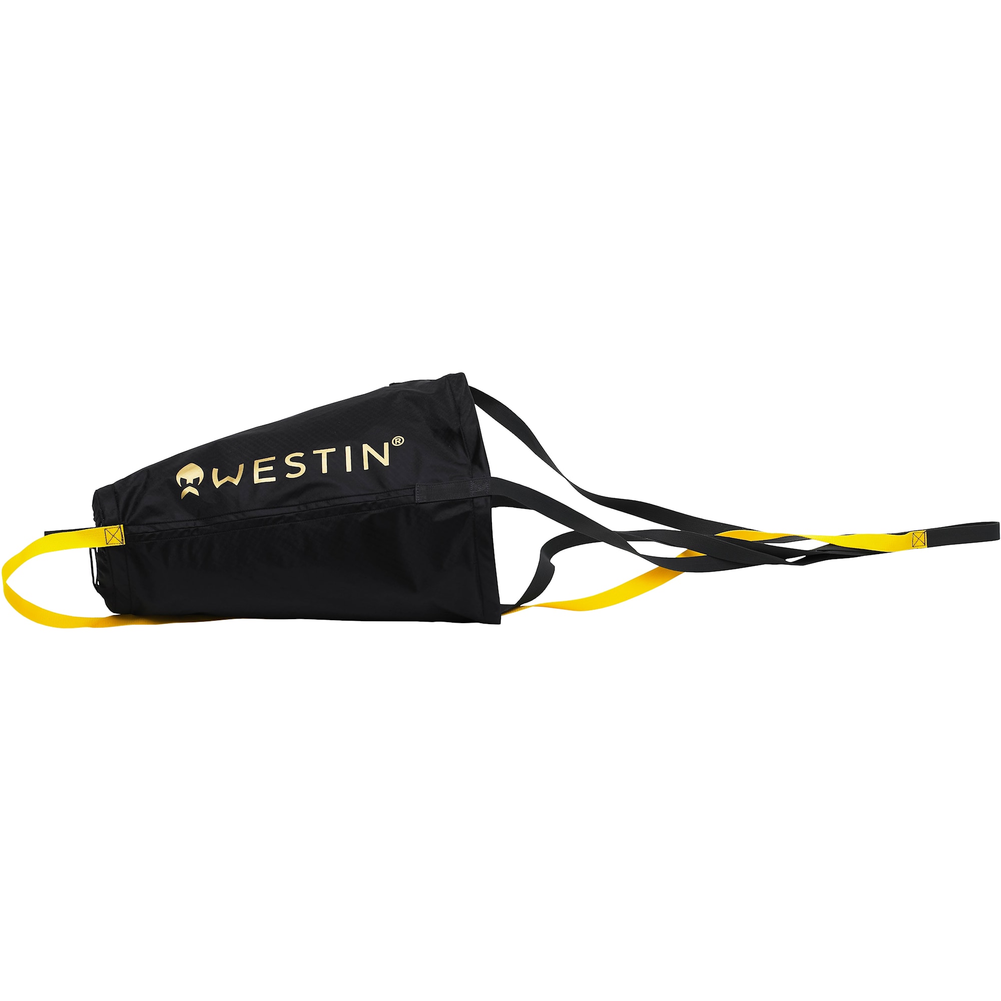 Westin W3 Drift Sock Trolling Kayak Small Black High Viz Yellow