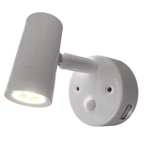 Nautilight Lampa Vit USB 2A