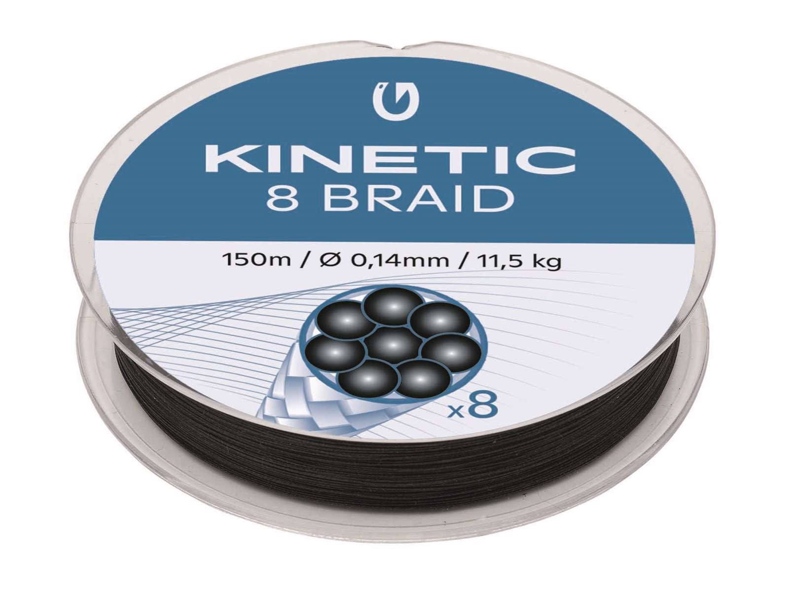 Kinetic 8 Braid 150m - Black