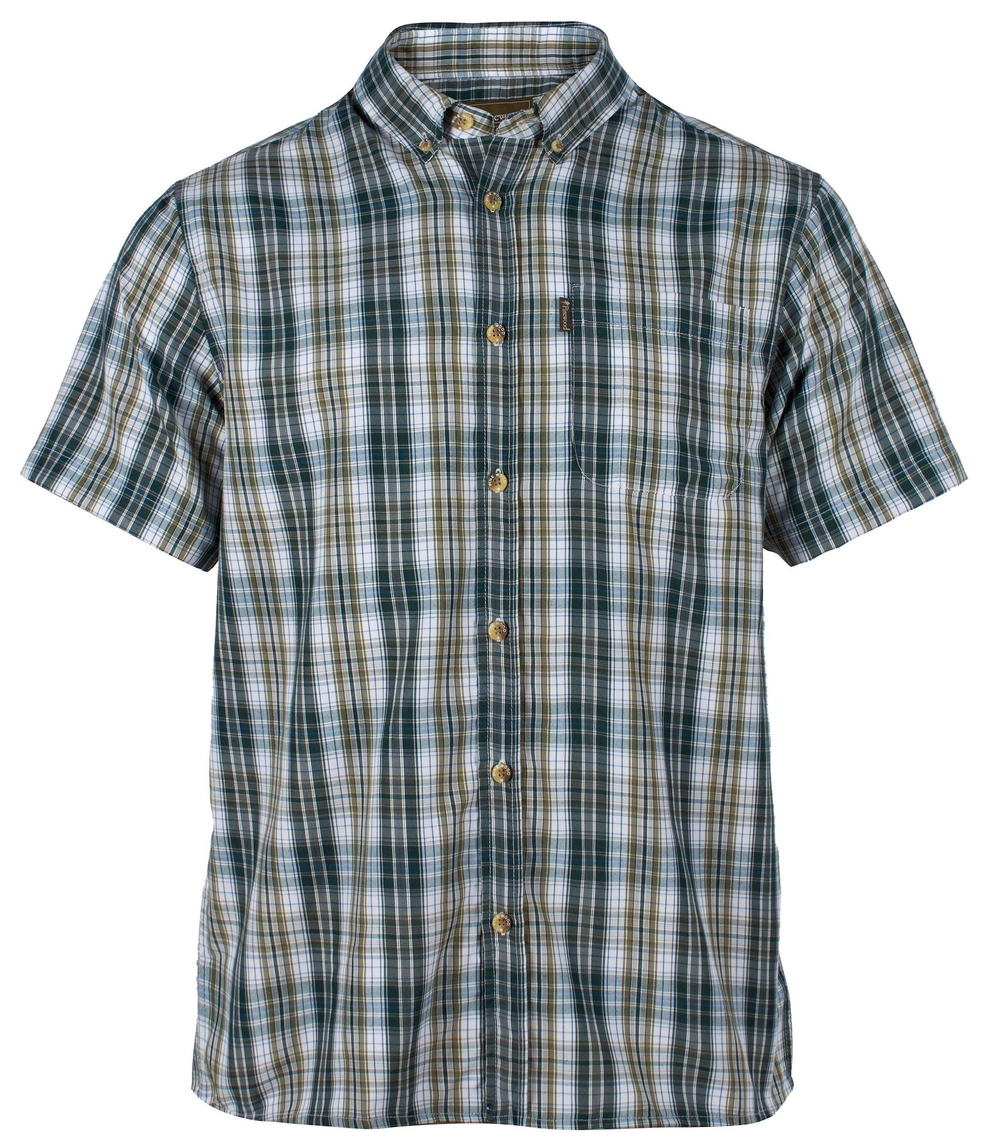 Pinewood Kortärmad Sommarskjorta Herr Grön