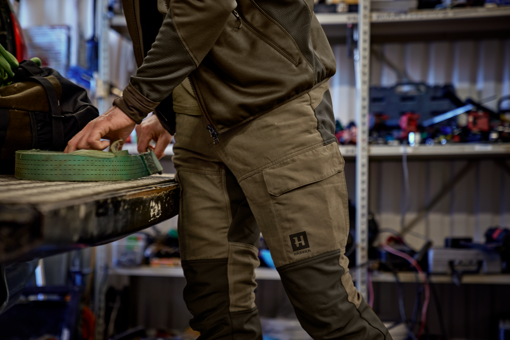 Härkila Scandinavian Byxor Dark olive,Willow green