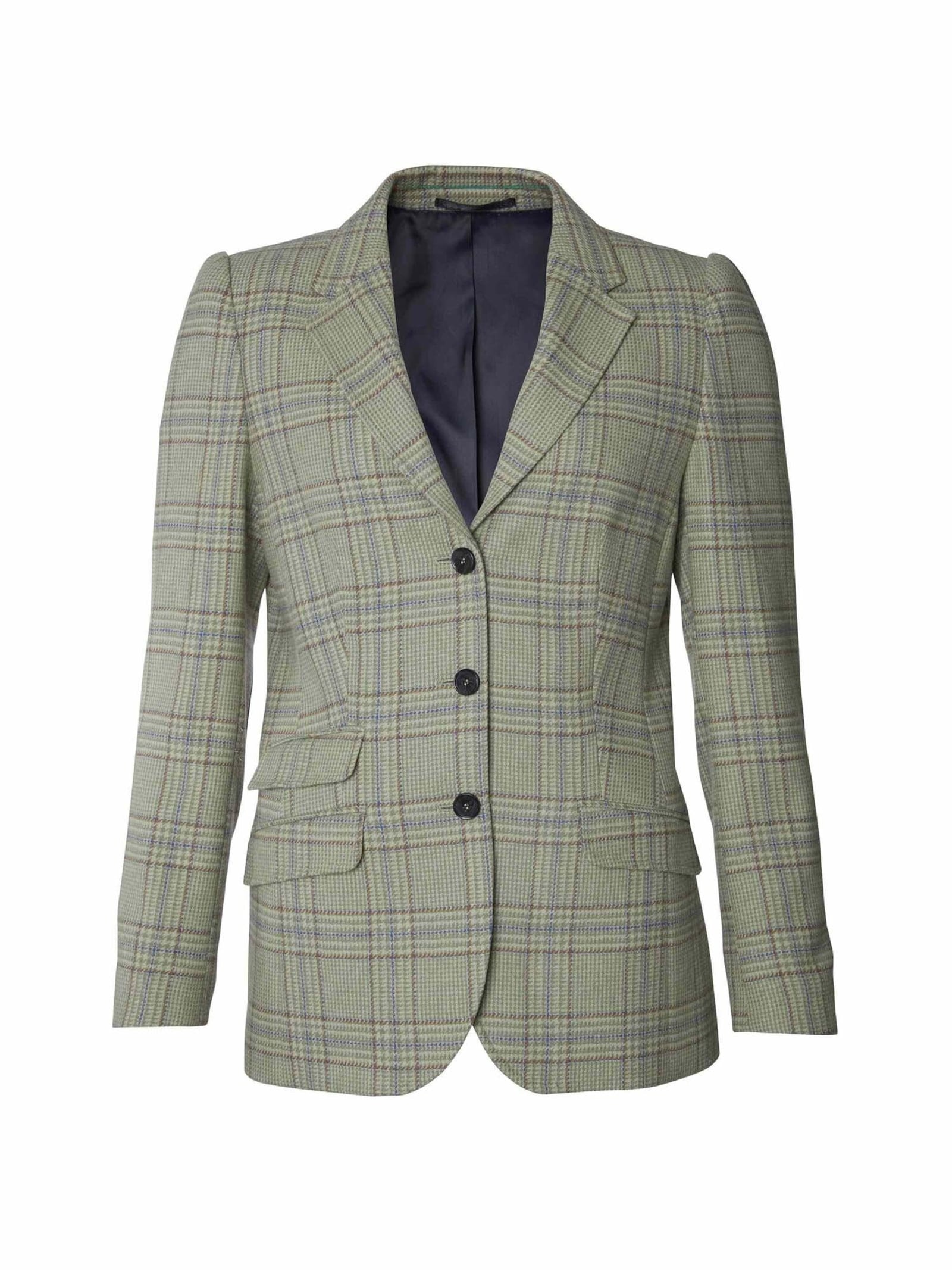 Chevalier Advie Tweed Blazer Women Willow Green Checked 42W