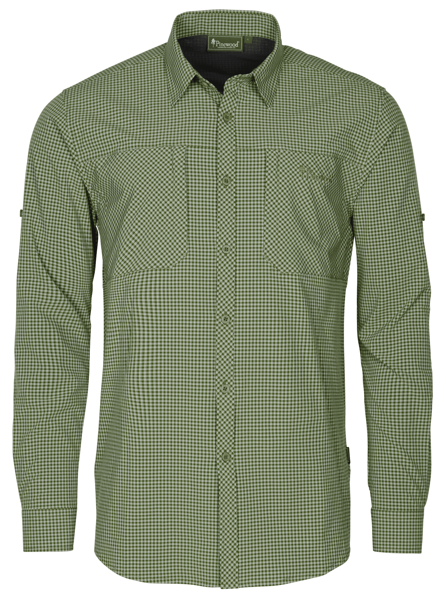 Pinewood InsectSafe Långarmad Skjorta Herr Pine Green/Offwhite