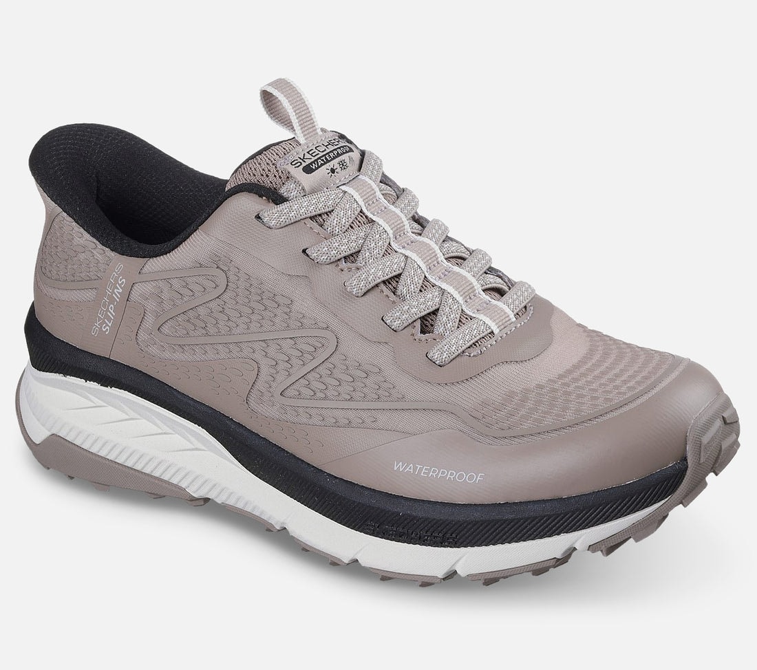 Skechers Slip-ins: Switch Back – Mist – Vedenpitävät vapaa-ajan kengät naisille, luonnonväriset