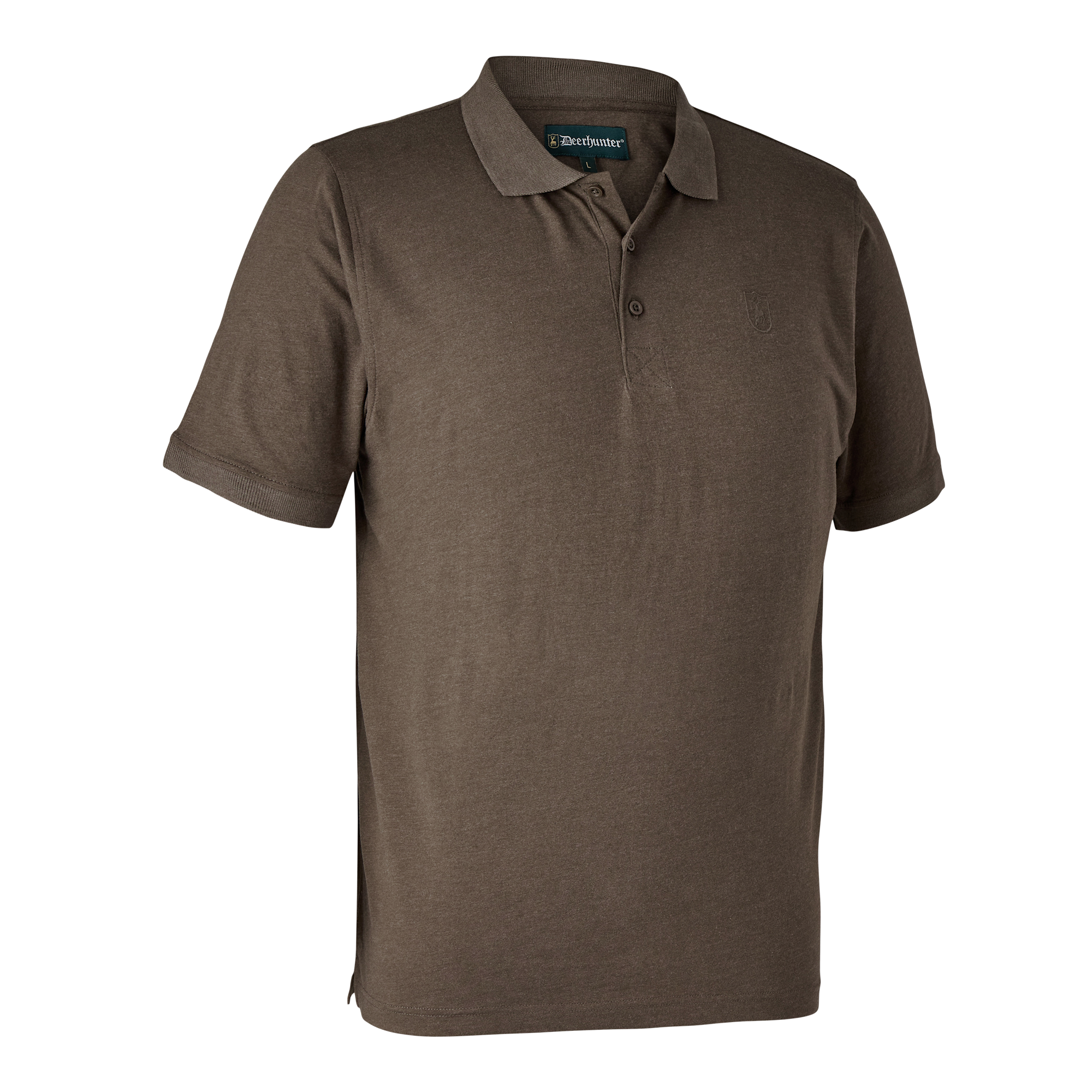 Deerhunter Gunnar Polo Shirt Mænd Brown Leaf Melange