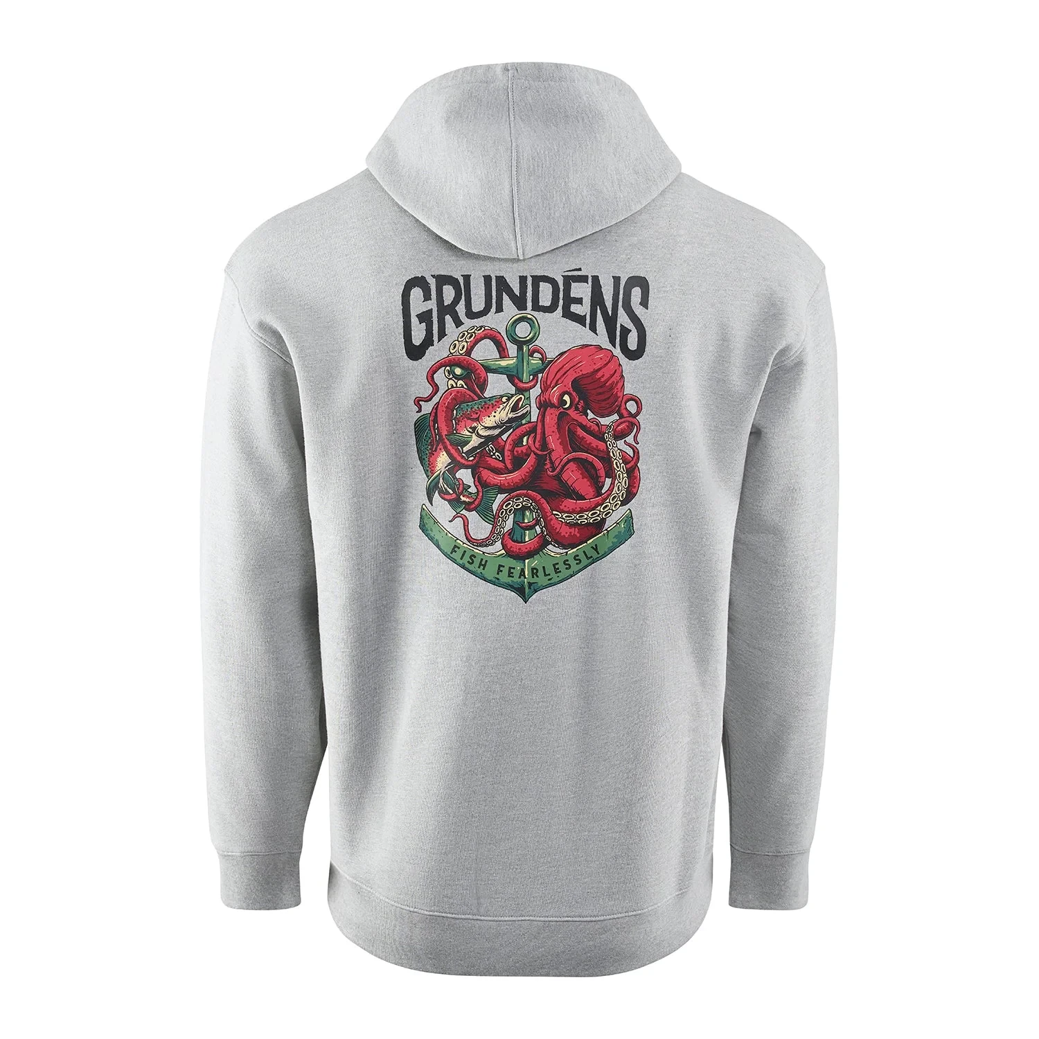 Grundens Displacement DWR Hoodie Octo-Trout Athletic Heather M