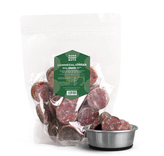 Sund Hundmat Lammedaljonger 800 G