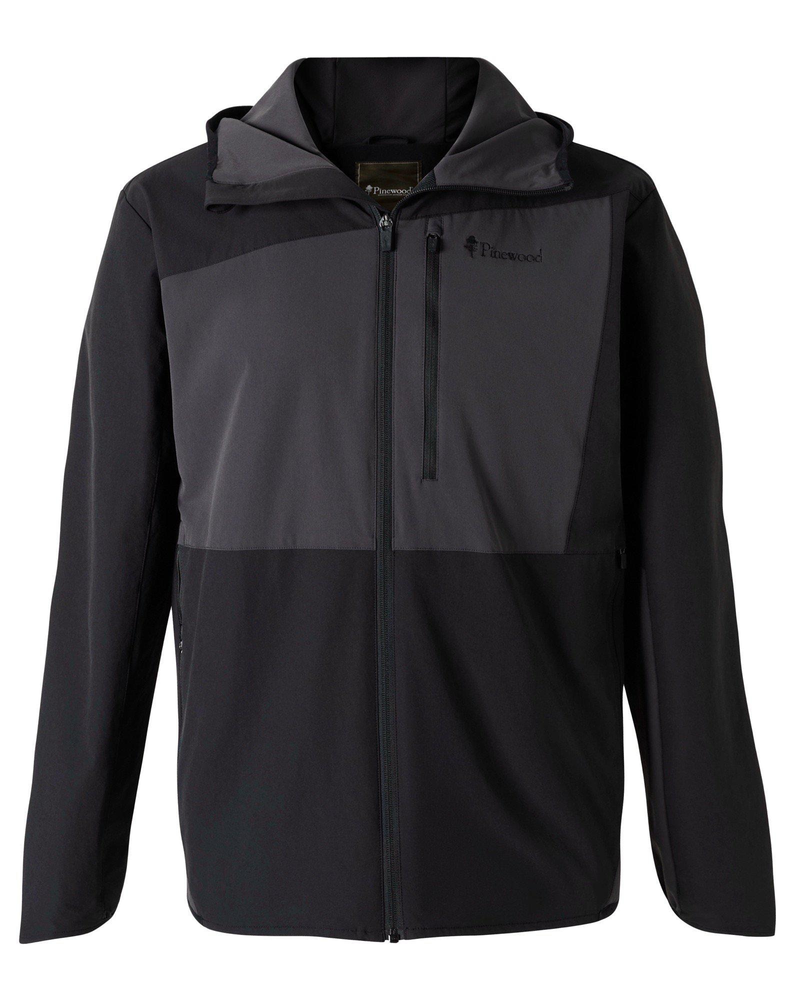 Pinewood Abisko Light Stretchjacka Herr Black/Dark Anthracite XXL