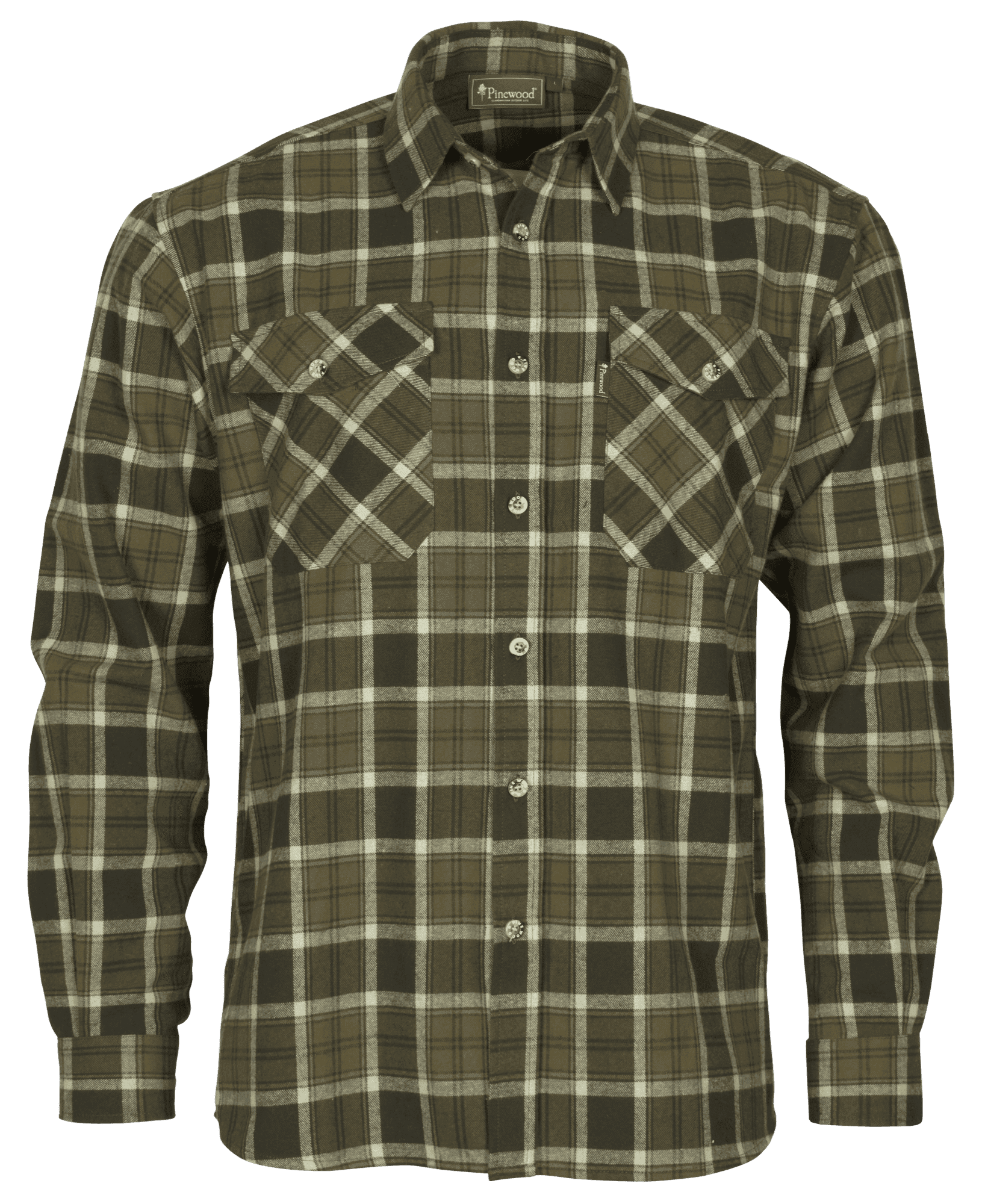 Pinewood Härjedalen Skjorta Herr Hunting Olive/Khaki