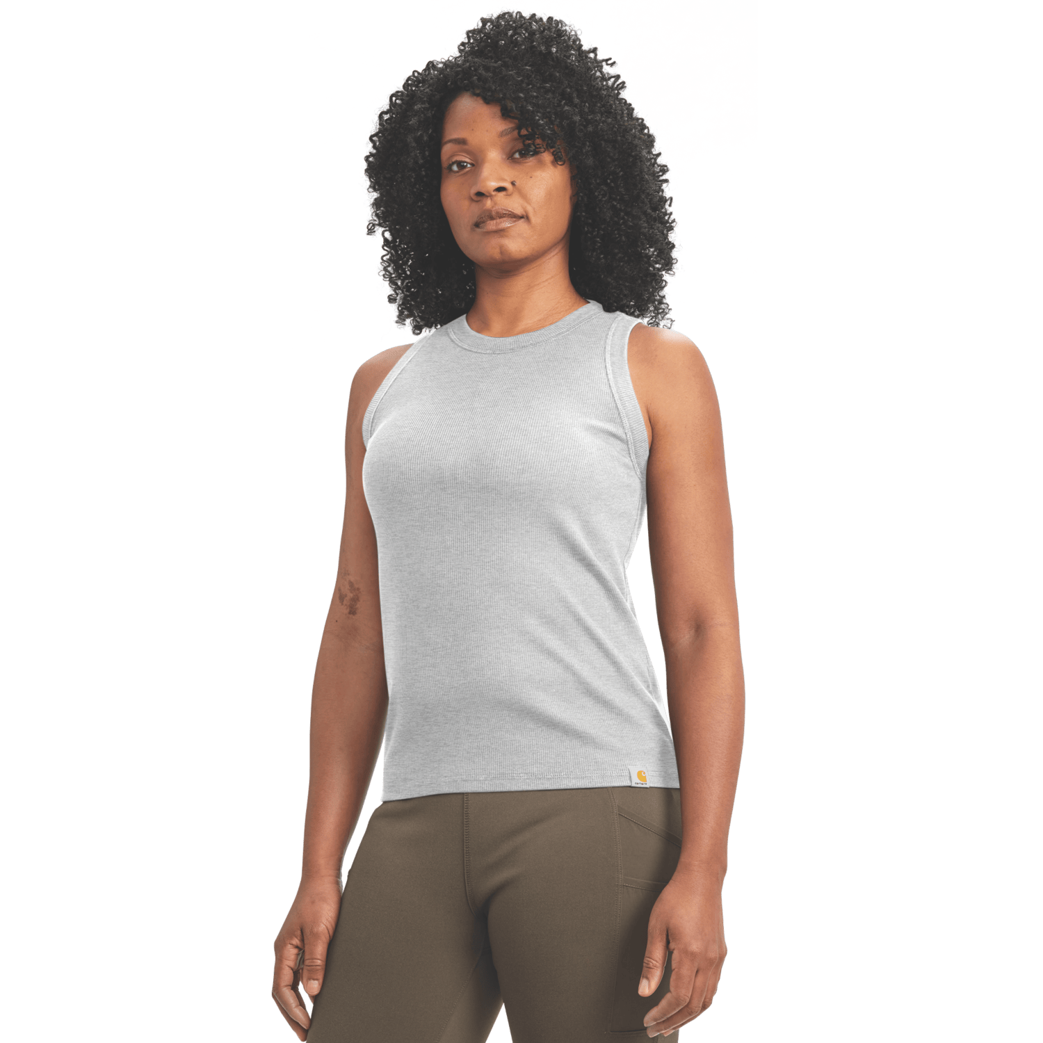Carhartt TENCEL™ Fiber Series Fitted Ribbed Tank Women Heather Gray