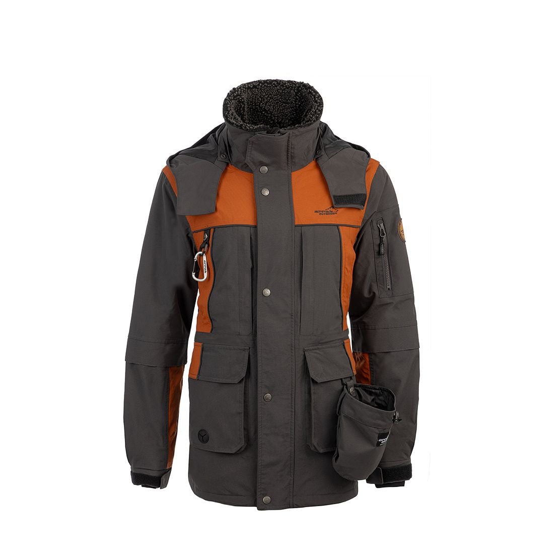 Arrak Outdoor Original Jacket Women Anthracite/Burnt Orange 2XS