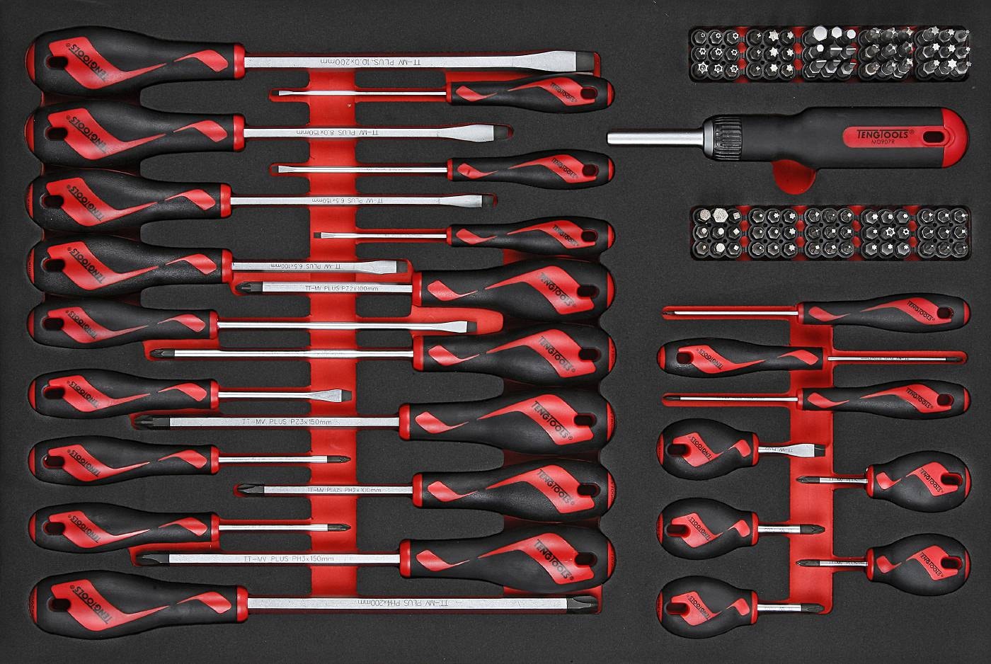 Teng Tools Skruvmejselsats TTEMD122N EVA 122 delar