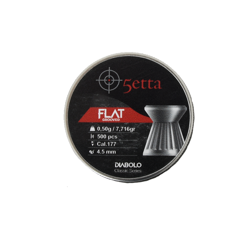 5etta Luftvapenkulor Flat Groved 4,5mm 0,5g / 7,71gr 500pcs