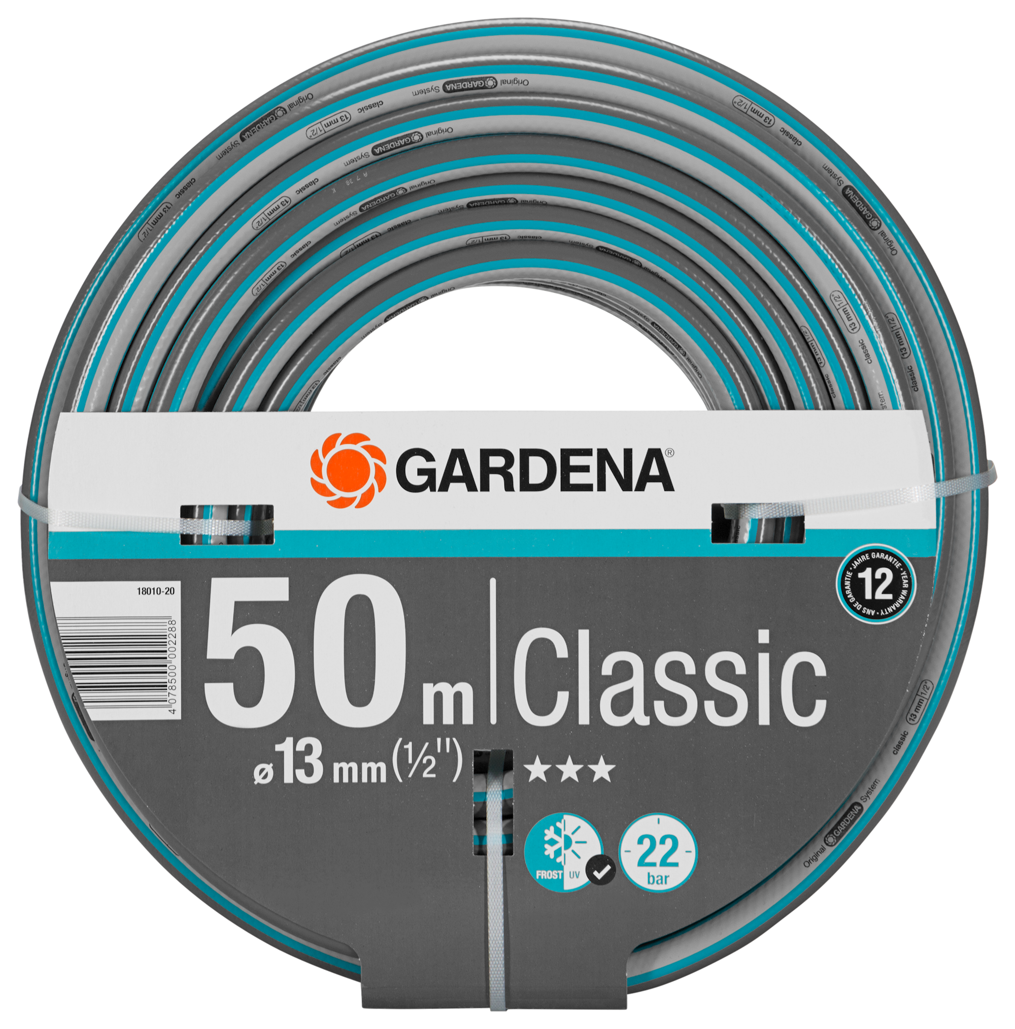 Gardena vannslange Classic, 50 m 1/2"