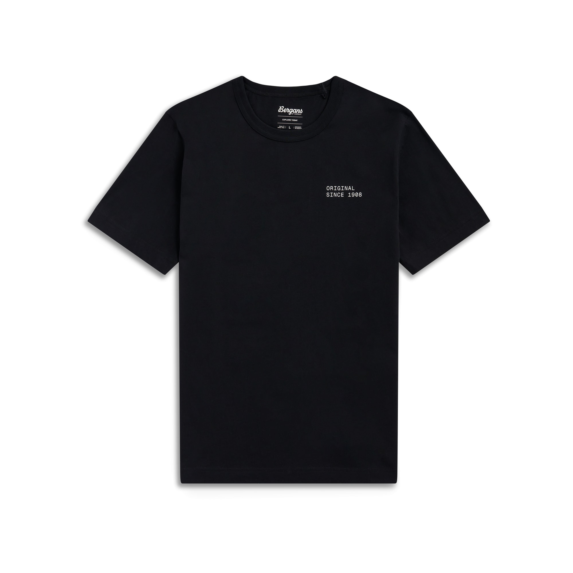 Bergans Original Cotton T-paita Miehet Black