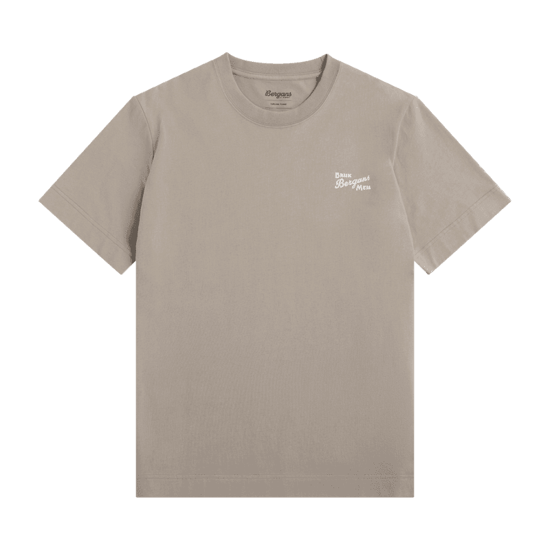 Bergans Graphic Cotton Tee Men Rock Taupe/White Bruk Bergans