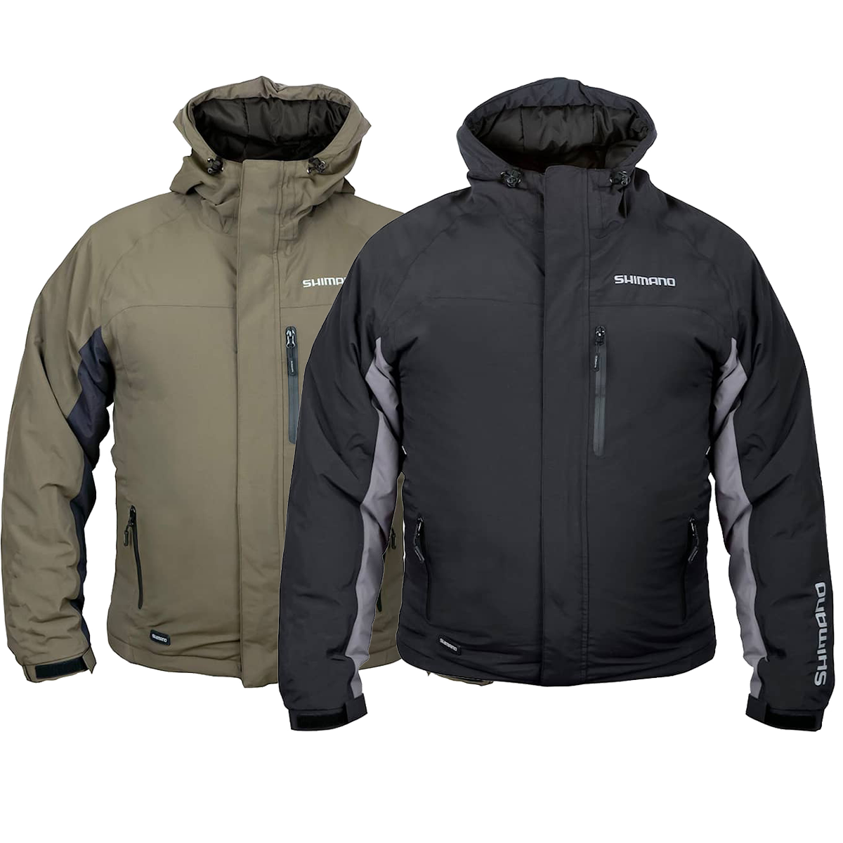 Shimano Rain Jacket Fodrat Svart / Grön