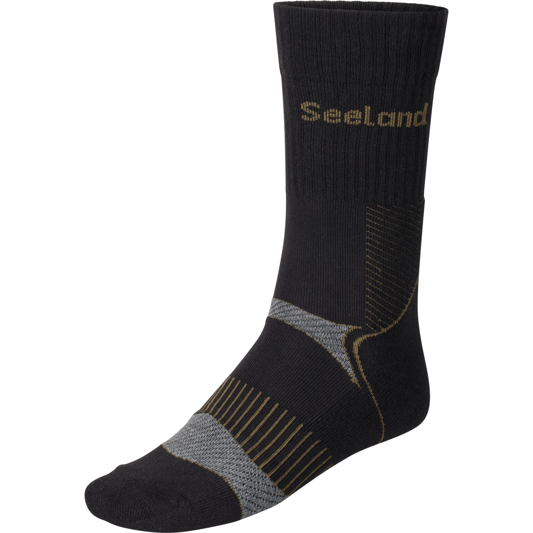 Seeland Field Coolmax-Strumpa - 2-Pack Herr Black/Dark Grey