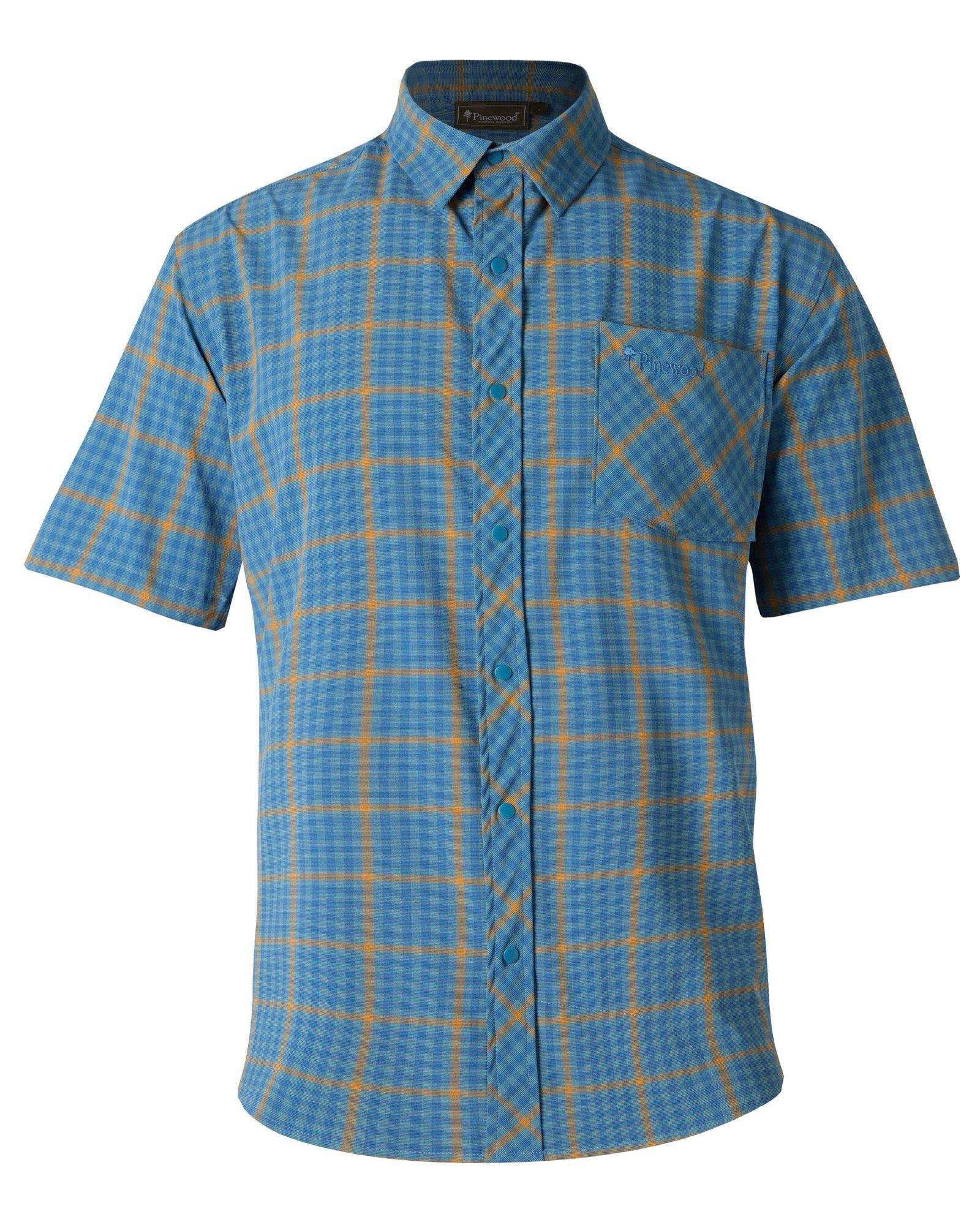 Pinewood Outdoor Kortarmad Skjorta Herr Blue 3XL