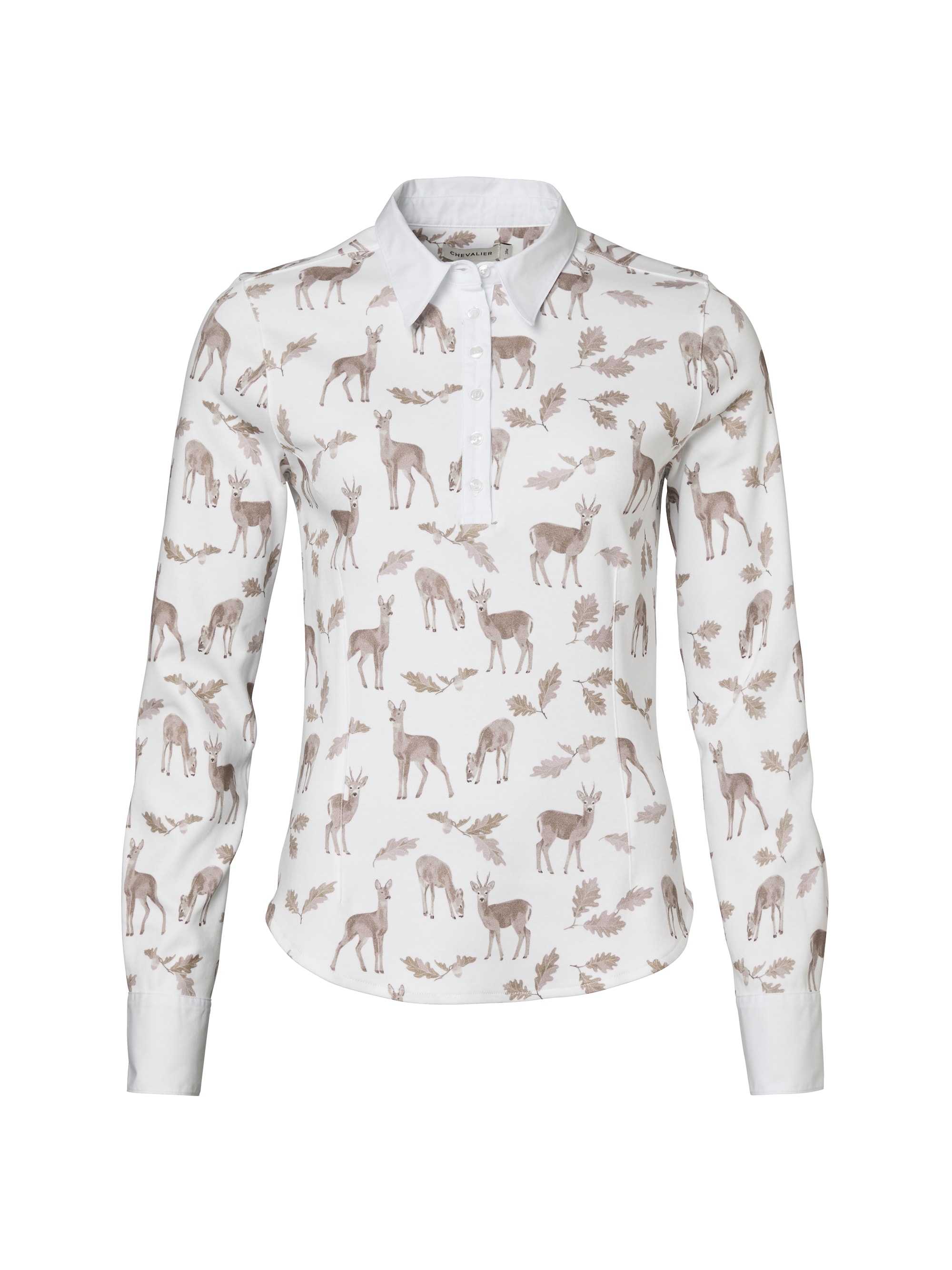 Chevalier Leslie Half Placket Jersey Shirt Women Oh Deer Pink