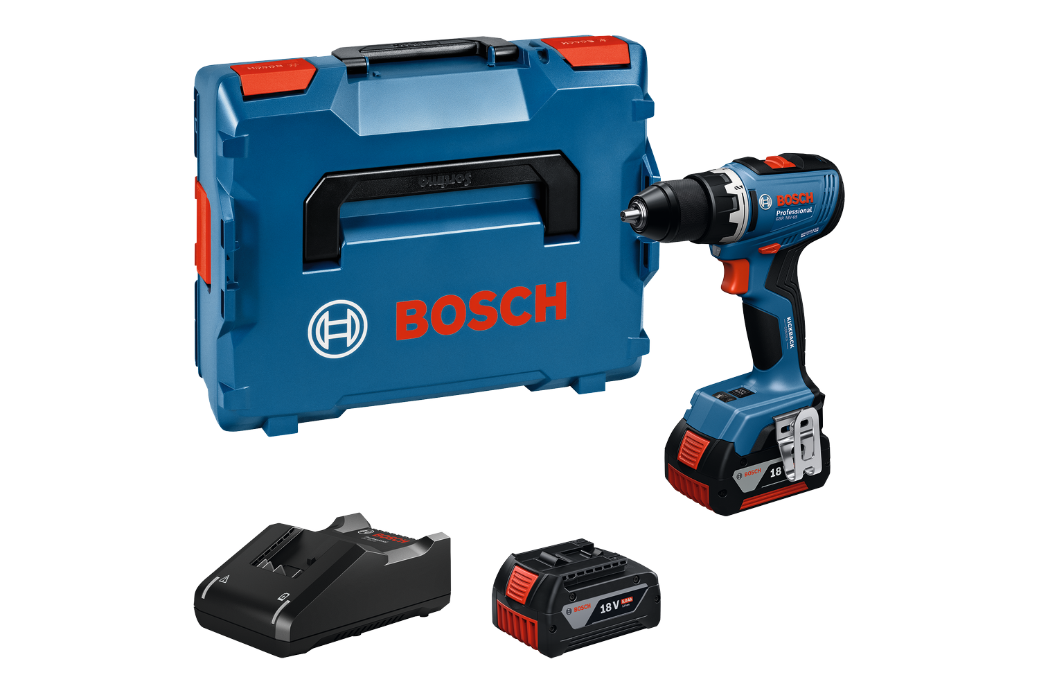 Bosch Skruvdragare GSR 18V-65 2X5Ah ​L-Boxx