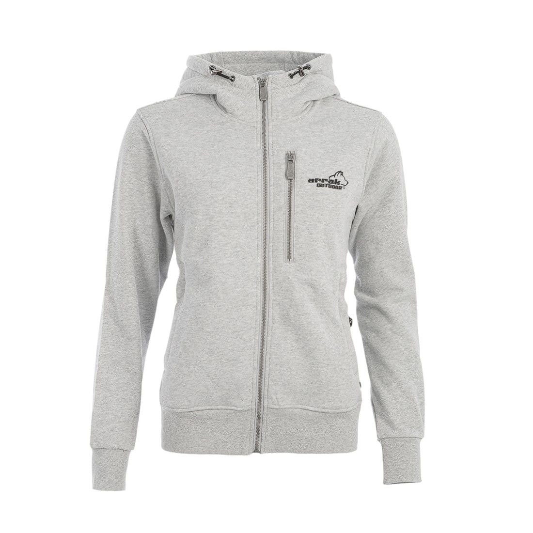 Arrak Outdoor Sporty Hoodie Dame Lysegrå melange