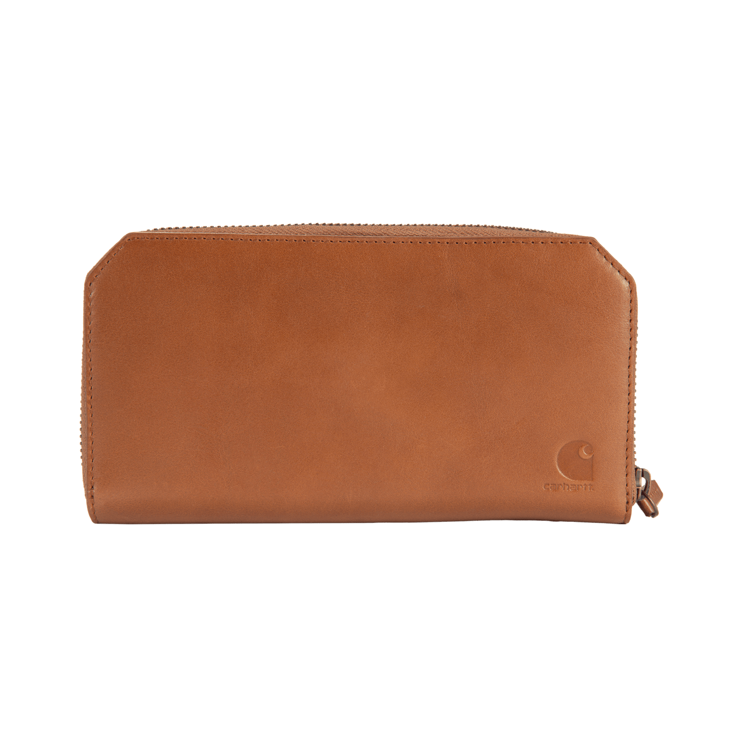Carhartt Leather Clutch Wallet Women Dark Brown